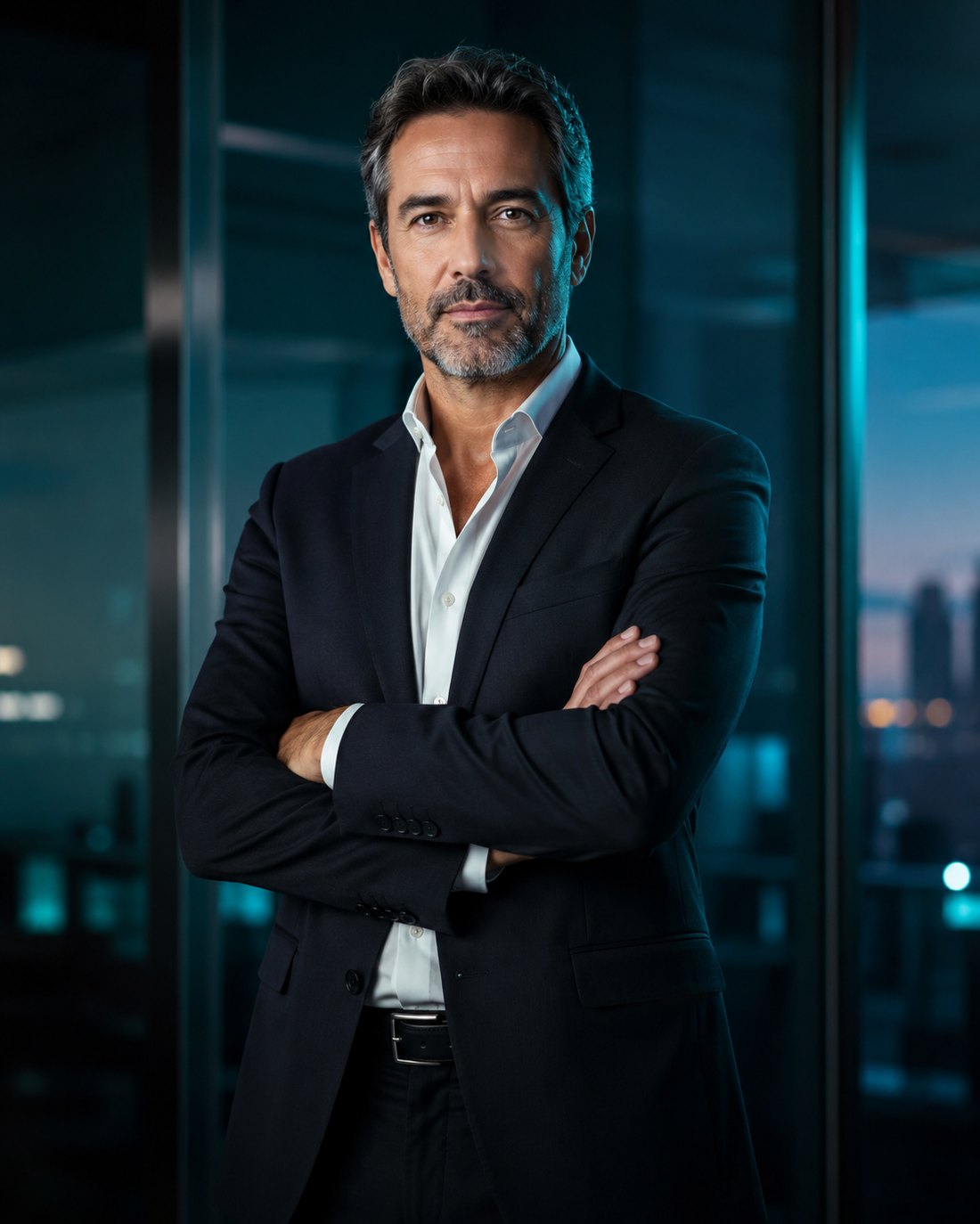 Liderança executiva de tecnologia em reunião estratégica